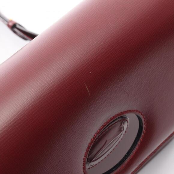 Cartier Must Line Shoulder Bag/Handbag Leather Women's Bordeaux - Picture 8 of 8
